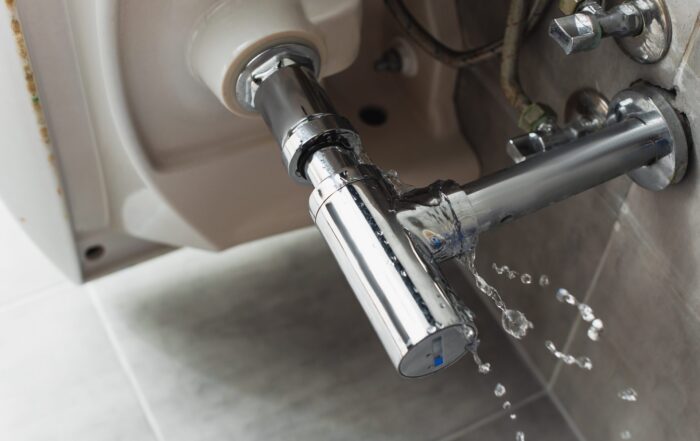 burst water pipe